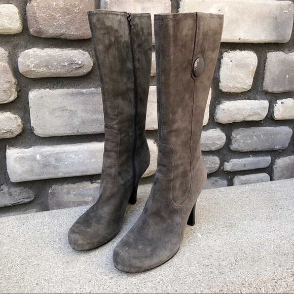Franco Sarto Grey Suede Magia Boot sz 10 - Picture 2 of 8